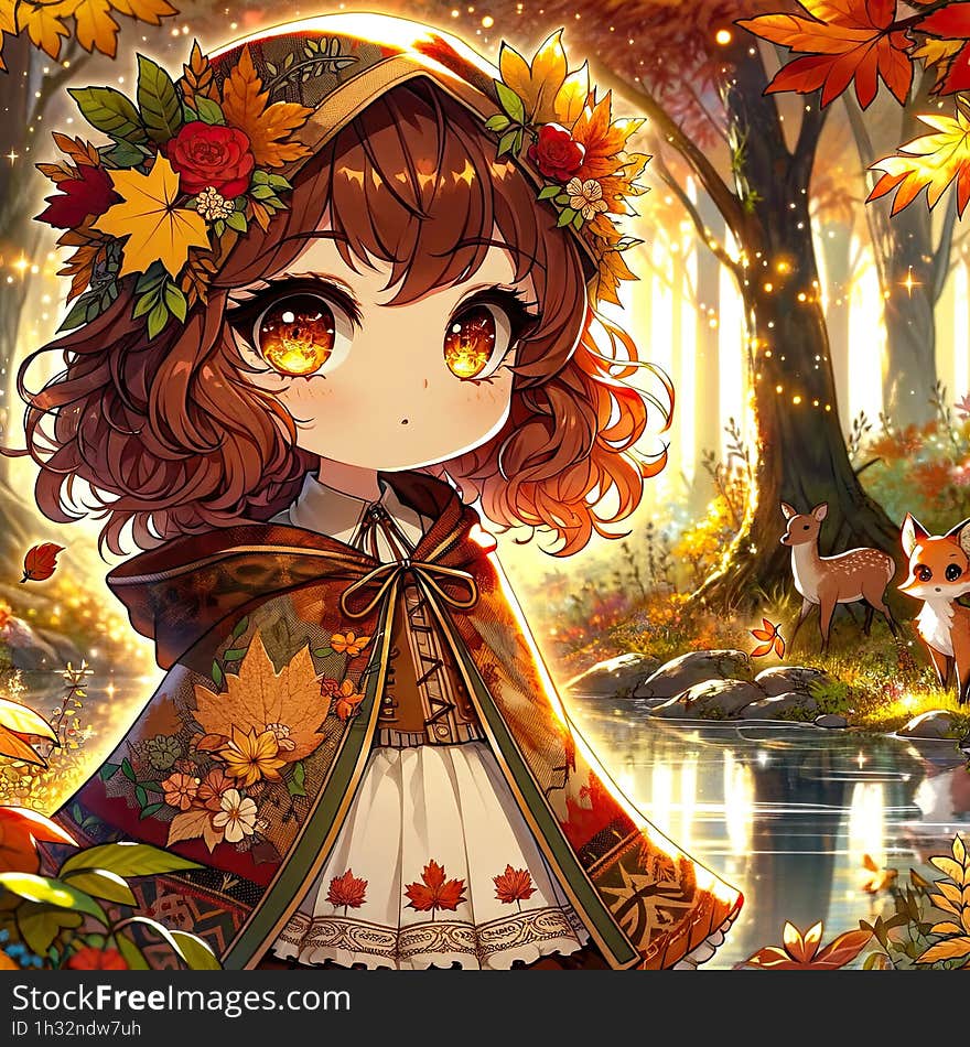 Sherry girl in the autumn