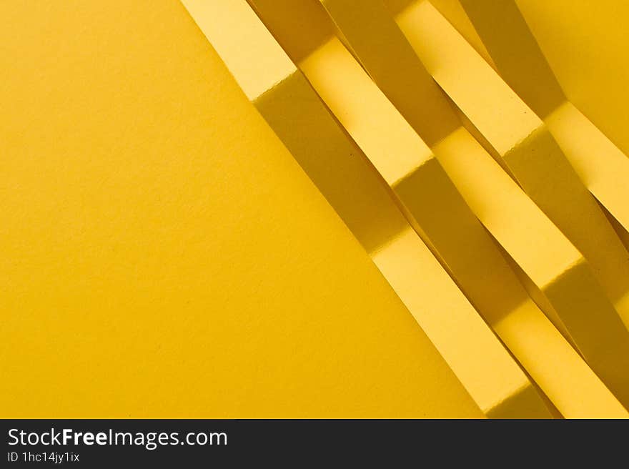 Abstract geometric yellow background with copy space