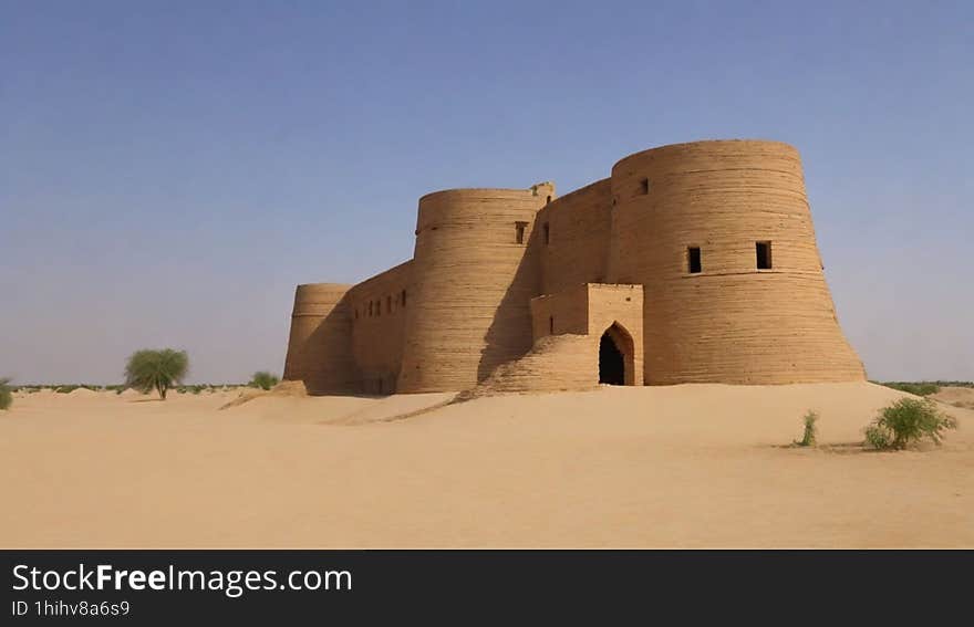 Derawer Fort in Cholistan Desert.