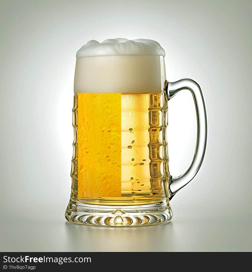 Beer mug isolated on white background