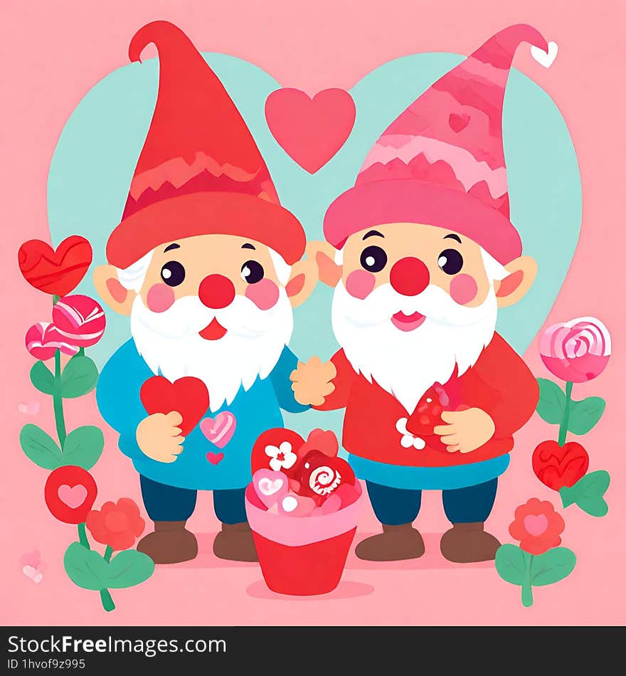 Valentine s Day Gnomes with Hearts