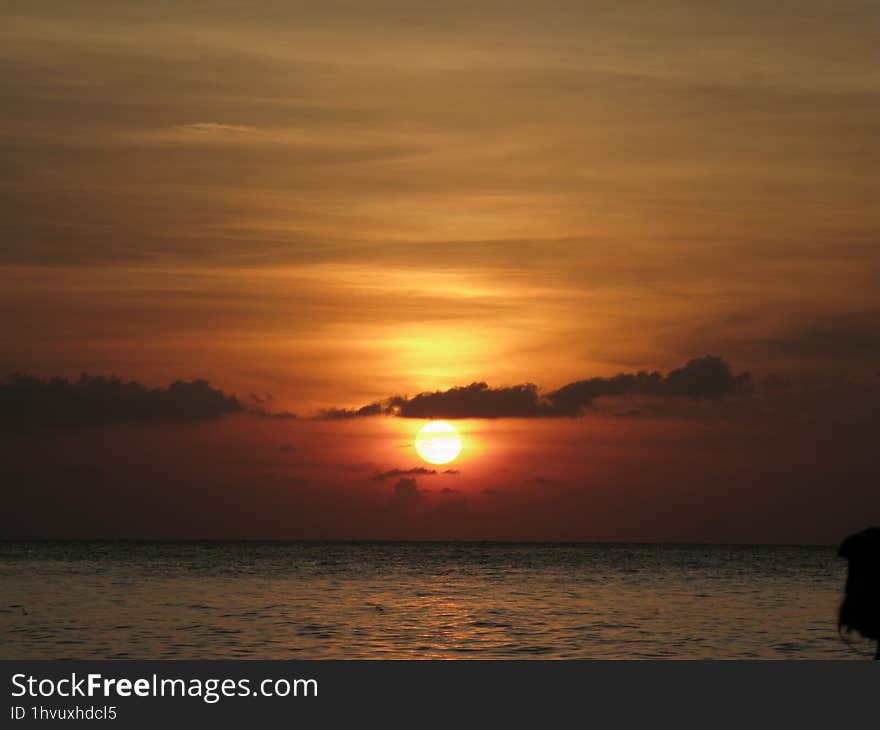 Beautiful Sunset At Karimun Jawa Island Of Indonesia