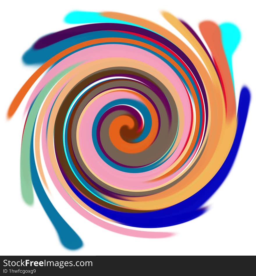 apple white background colorful swirl