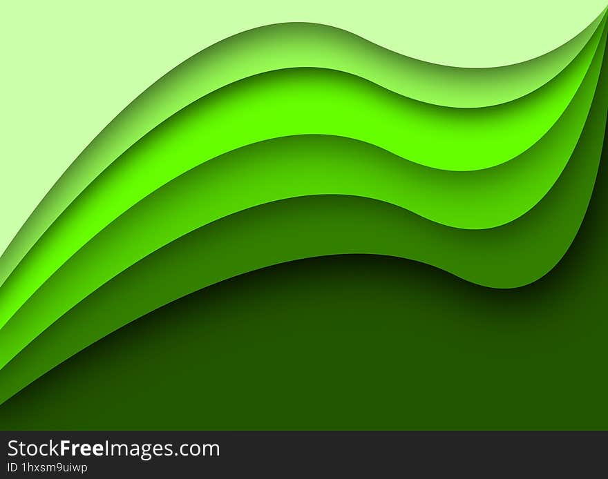 green wave gradient graphic background