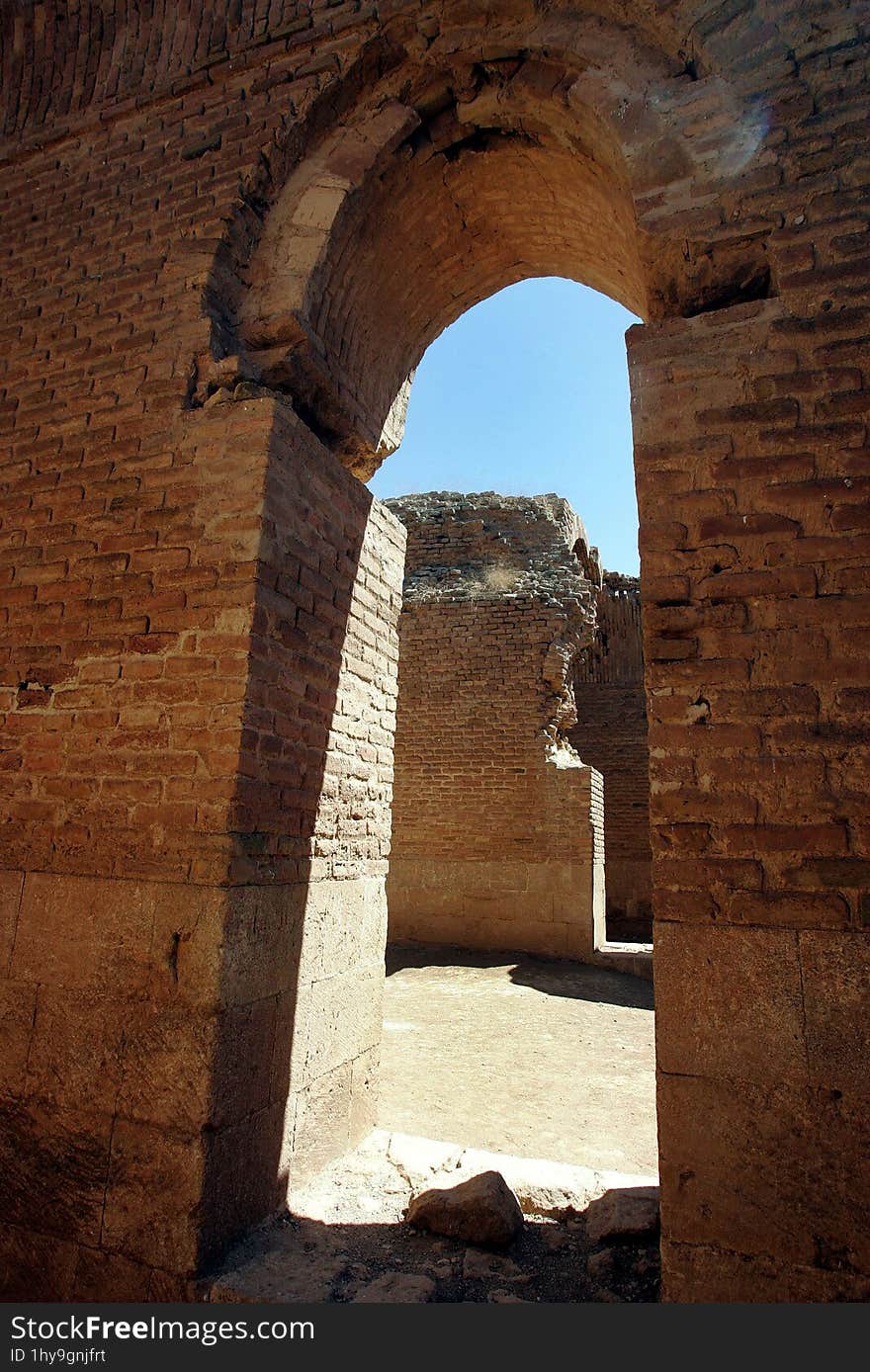 Door of the ancient Amur Palace, south of the capital, Amman