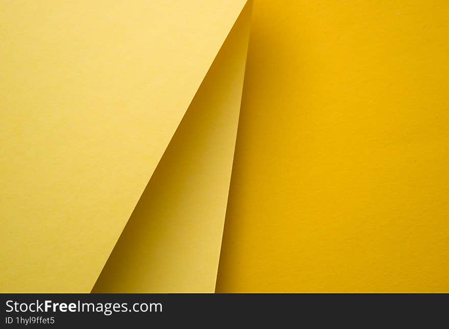 Yellow geometric abstract background, copy space