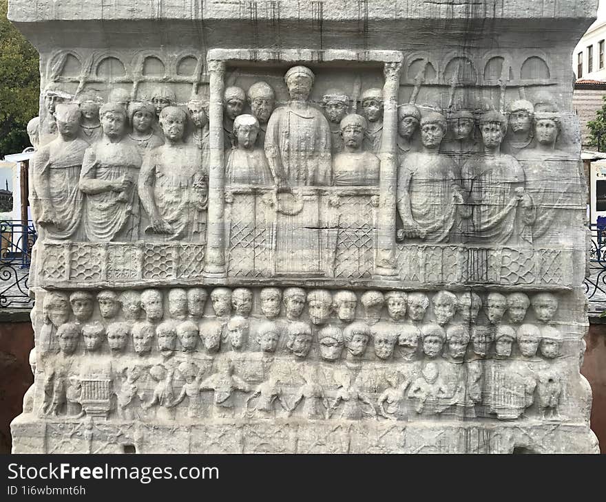 Obelisk of Theodosius & x28 Dikilitas& x29  with hieroglyphs in Sultanahmet Square, Istanbul, Turkey