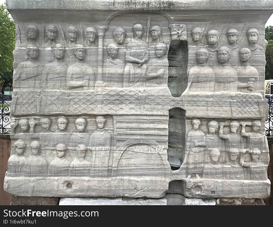 Obelisk Of Theodosius & X28 Dikilitas& X29  With Hieroglyphs In Sultanahmet Square, Istanbul, Turkey