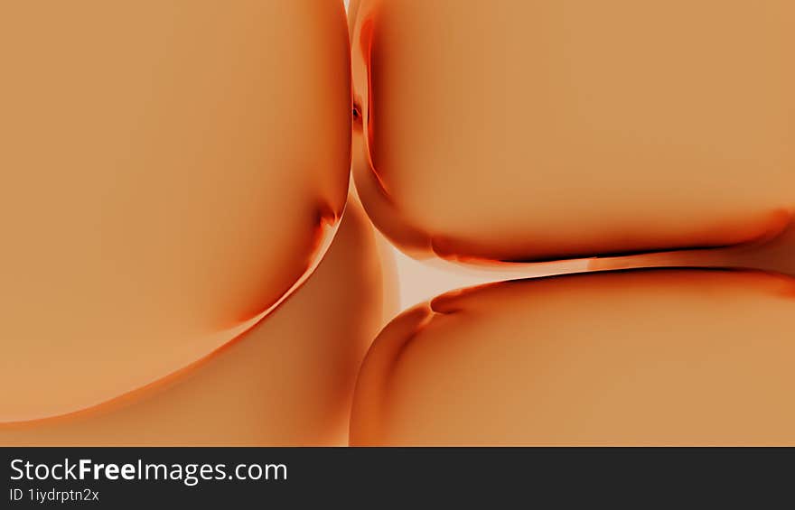 Rose gold colored abstract geometric background.3D render.