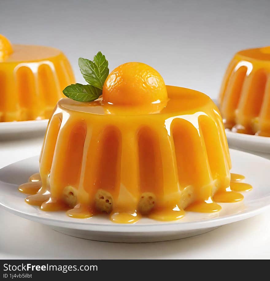 citrus dessert with fresh orange slices