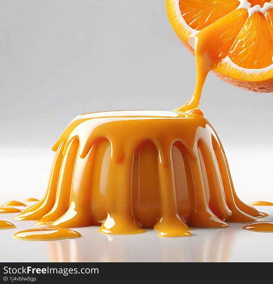 citrus dessert with fresh orange slices