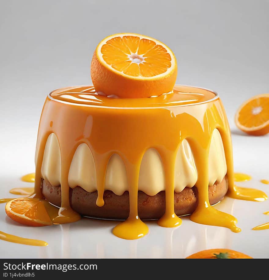 citrus dessert with fresh orange slices