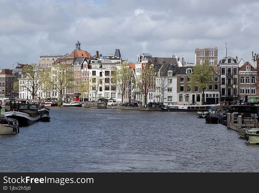 View From The Blauwbrug Bridge At Amsterdam The Netherlands 23-3-2024