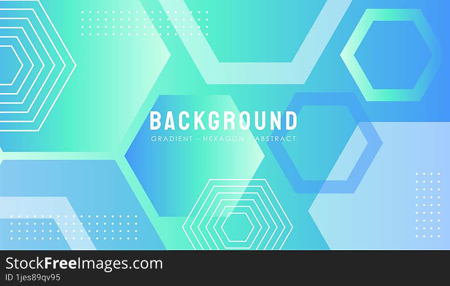 Vector Hexagon Gradient Abstract Background