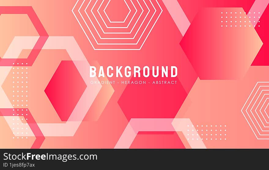 Vector Hexagon Gradient abstract Background