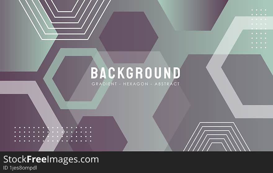 Vector Hexagon Gradient Abstract Background