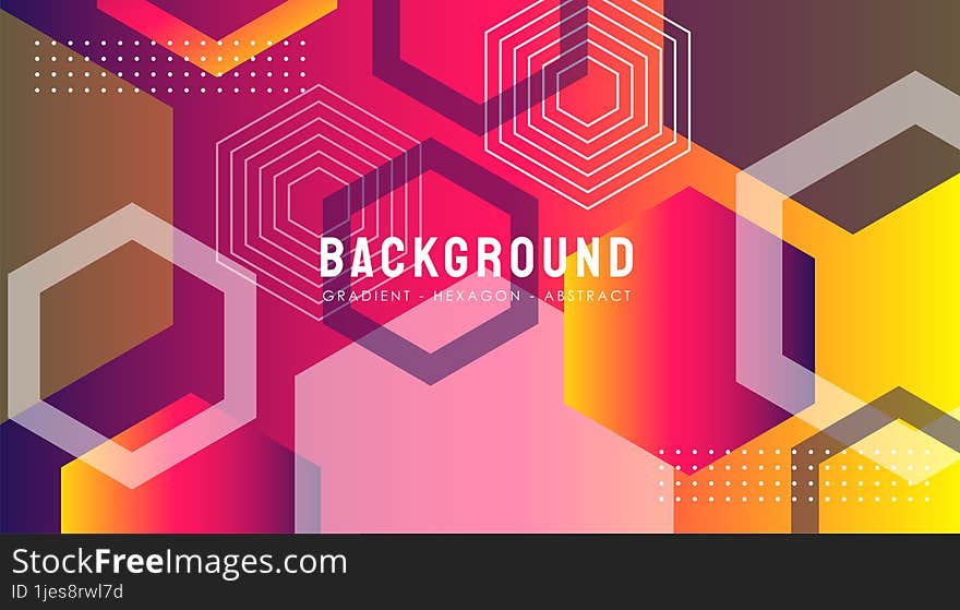 Vector Hexagon Gradient abstract Background