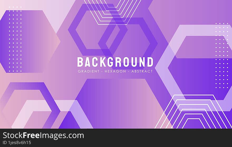 Vector Hexagon Gradient abstract Background