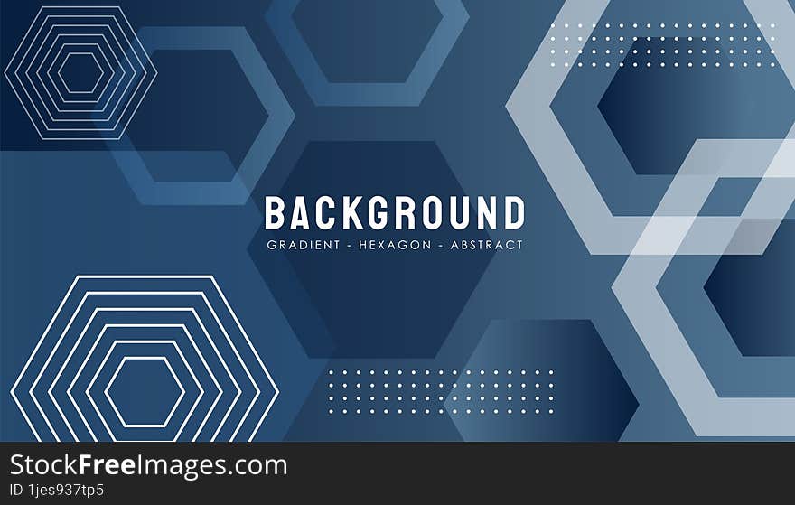 Vector Hexagon Gradient Abstract Background