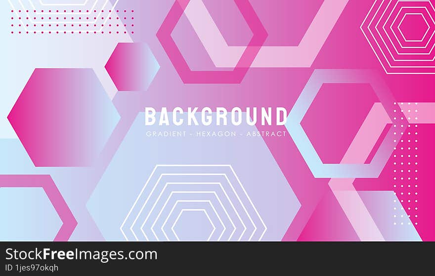 Vector Hexagon Gradient abstract Background