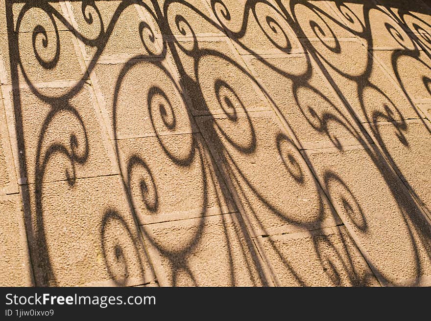 The Shadow Of The Monograms On Venice& X27 S Historic Railing