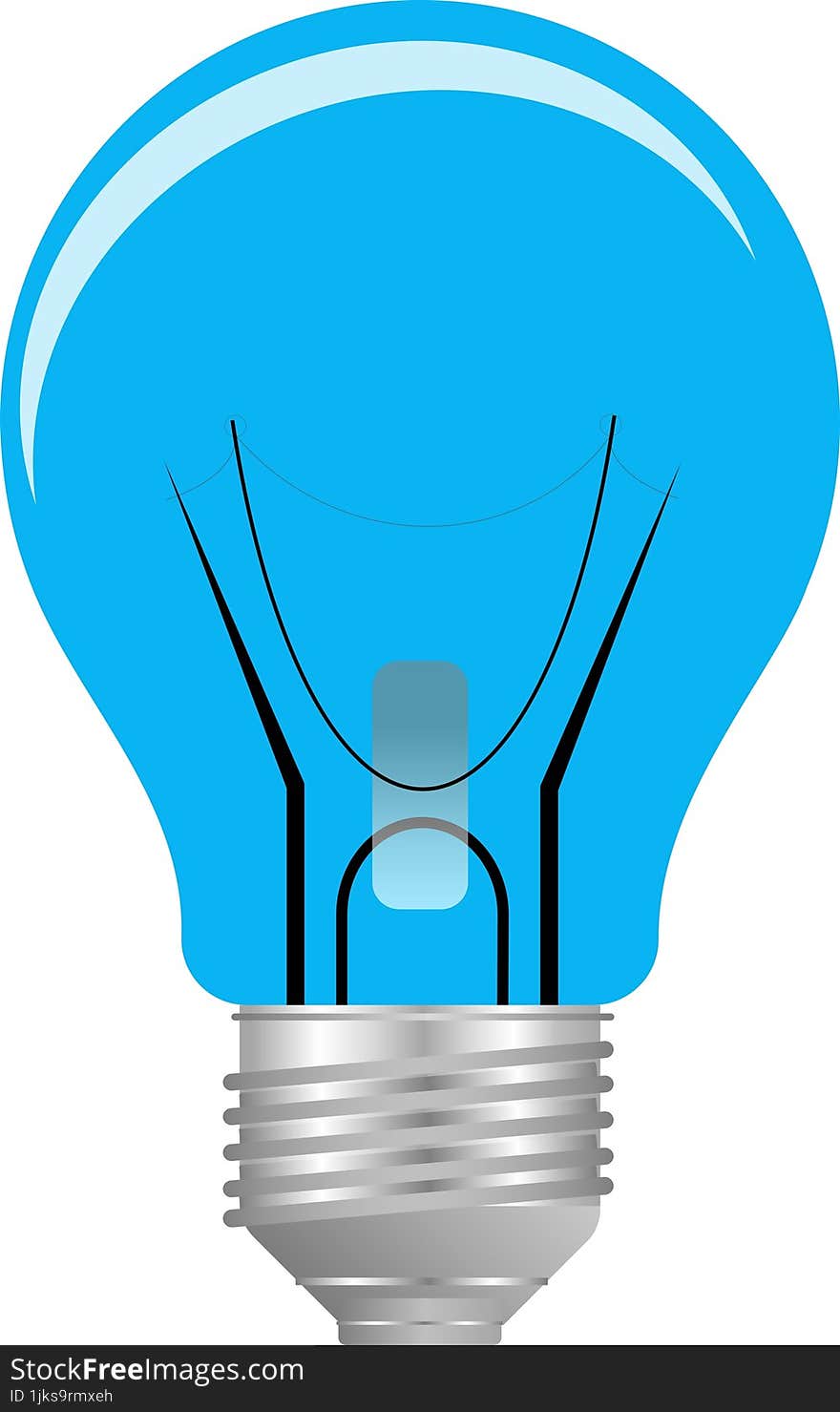 Illustration of a lamp glowing with Blue light. Illustration of a lamp glowing with Blue light