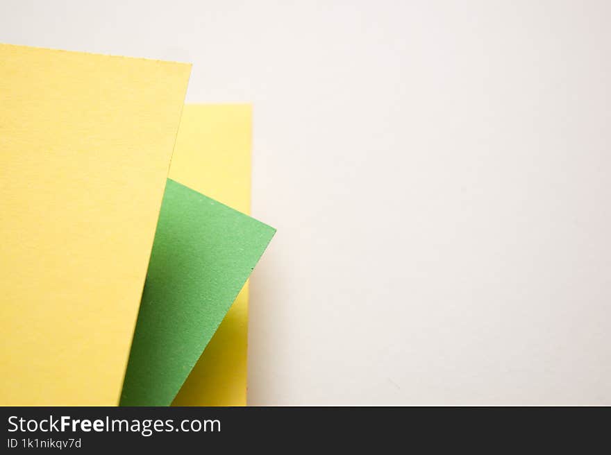 Green, yellow and white 3d geometric background