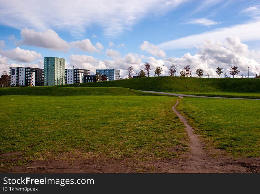 Beautiful view of the Laspam�e area in the city of Tallinn.