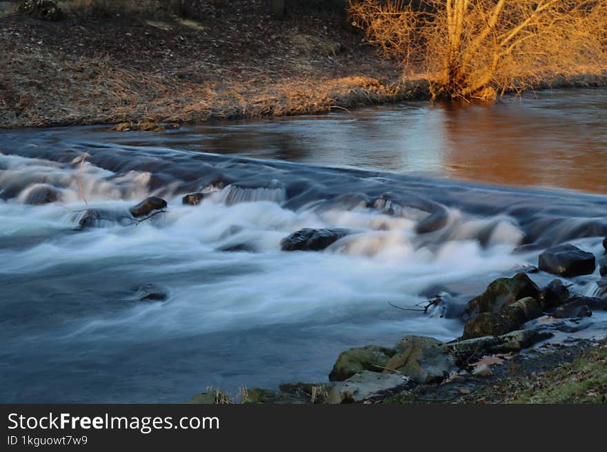 The rapids of a mountain river