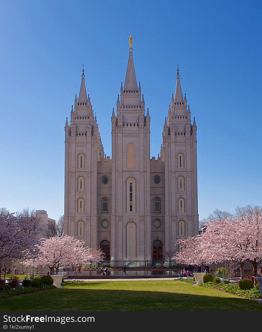 The Salt Lake City Temple - The Church of Jesus Christ of Latter Day Saints- Springtime