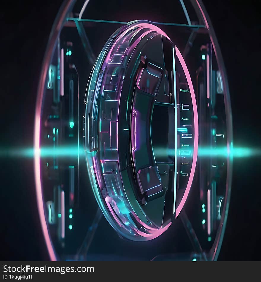 Futuristic Holographic Interface with Radiant Elements