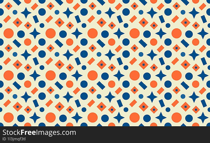 Bright Coastal - Fun and Vibrant Coastal Kids Design with Seamless Geometric Patterns and Background