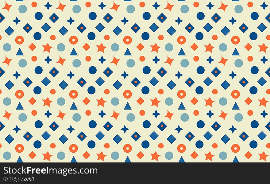 Bright Coastal - Fun and Vibrant Coastal Kids Design with Seamless Geometric Patterns and Background