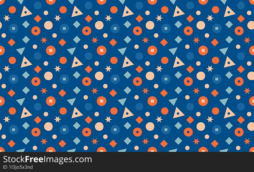 Bright Coastal - Fun And Vibrant Coastal Kids Design With Seamless Geometric Patterns And Background