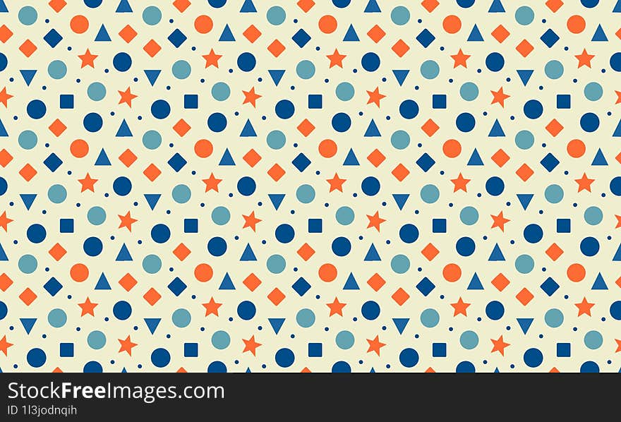 Bright Coastal - Fun And Vibrant Coastal Kids Design With Seamless Geometric Patterns And Background