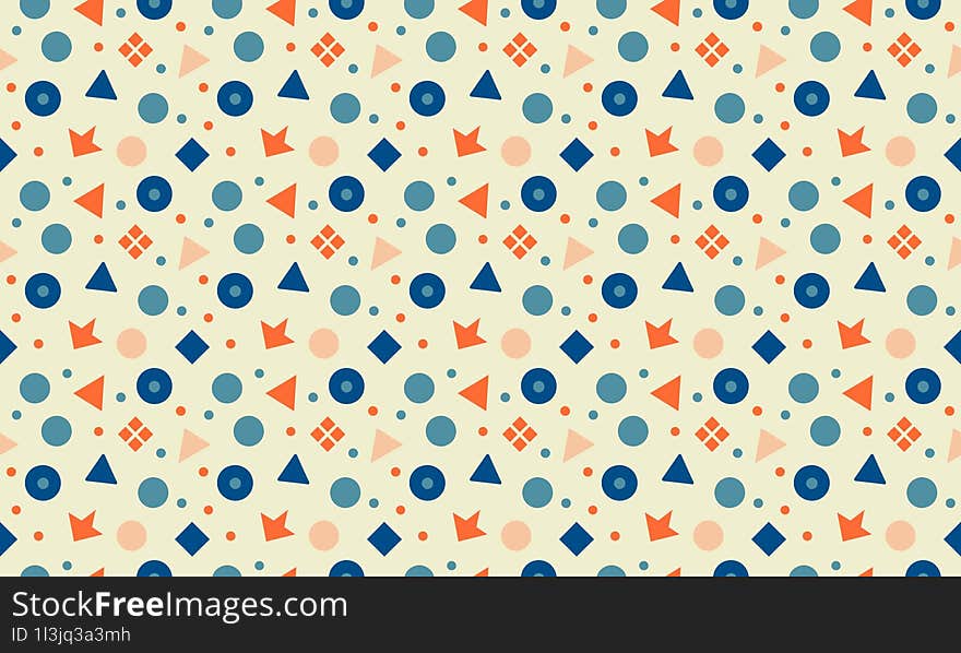 Bright Coastal - Fun And Vibrant Coastal Kids Design With Seamless Geometric Patterns And Background