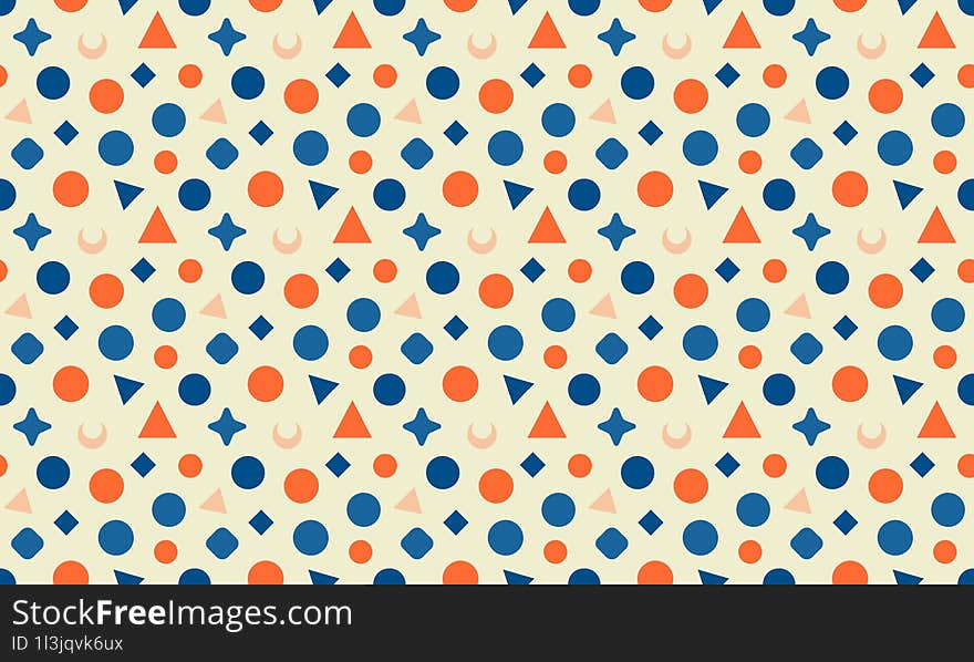 Bright Coastal - Fun and Vibrant Coastal Kids Design with Seamless Geometric Patterns and Background