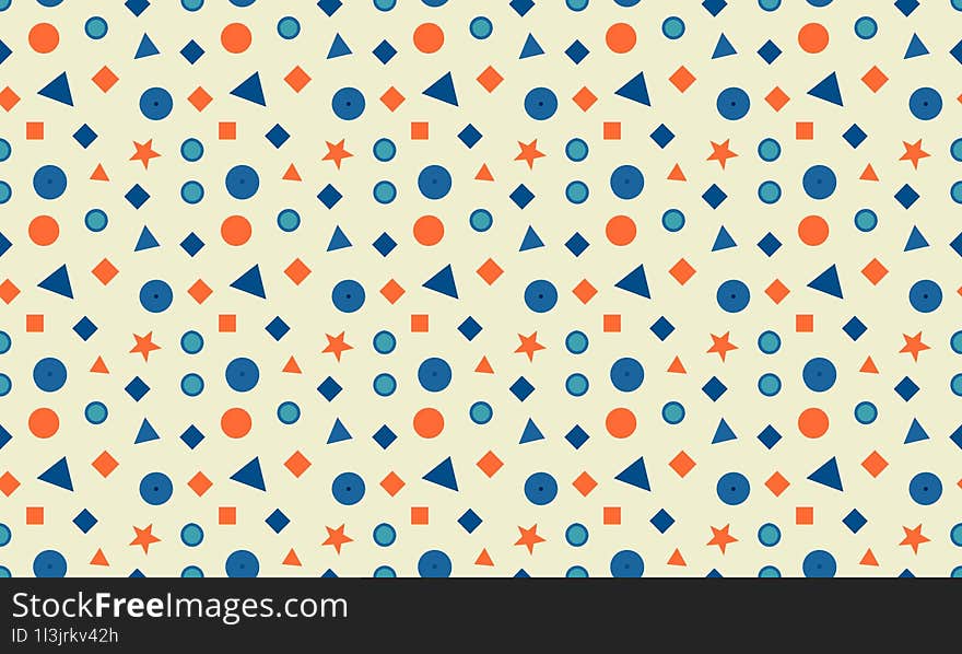 Bright Coastal - Fun and Vibrant Coastal Kids Design with Seamless Geometric Patterns and Background