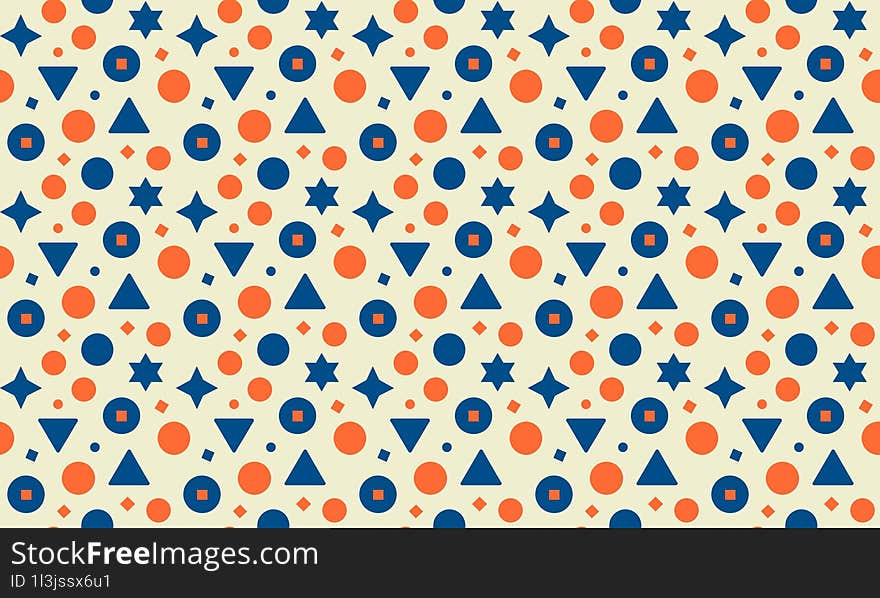 Bright Coastal - Fun and Vibrant Coastal Kids Design with Seamless Geometric Patterns and Background