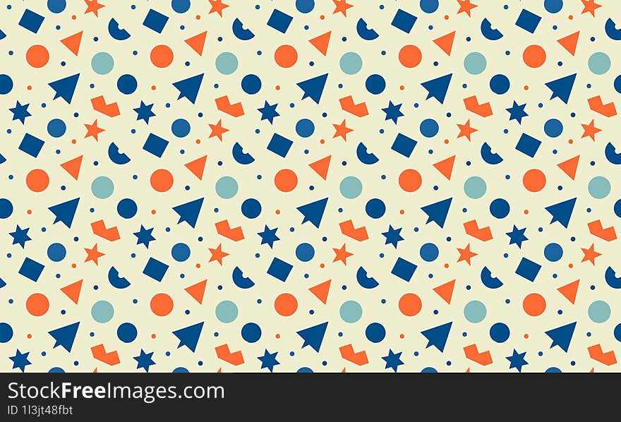 Bright Coastal - Fun and Vibrant Coastal Kids Design with Seamless Geometric Patterns and Background