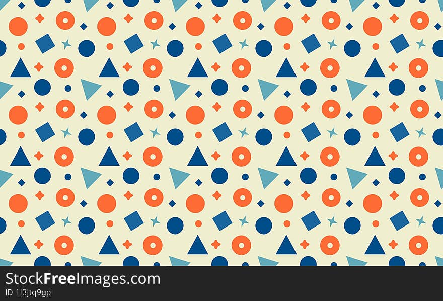 Bright Coastal - Fun and Vibrant Coastal Kids Design with Seamless Geometric Patterns and Background