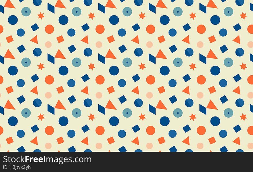 Bright Coastal - Fun and Vibrant Coastal Kids Design with Seamless Geometric Patterns and Background