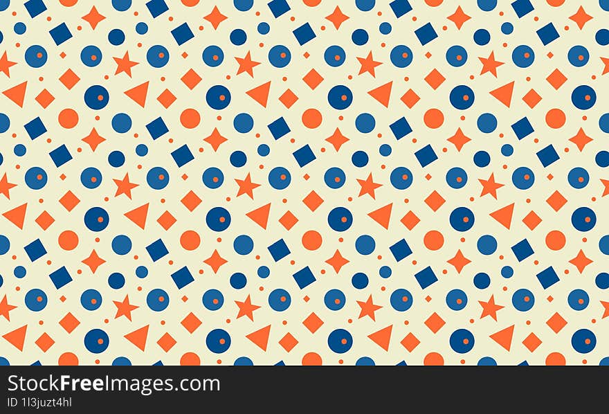 Bright Coastal - Fun and Vibrant Coastal Kids Design with Seamless Geometric Patterns and Background