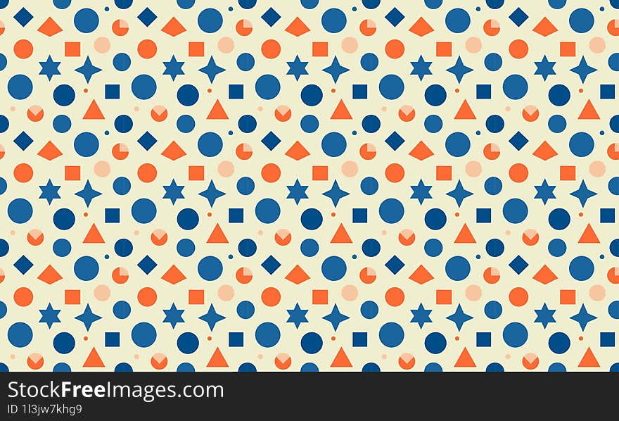 Bright Coastal - Fun and Vibrant Coastal Kids Design with Seamless Geometric Patterns and Background