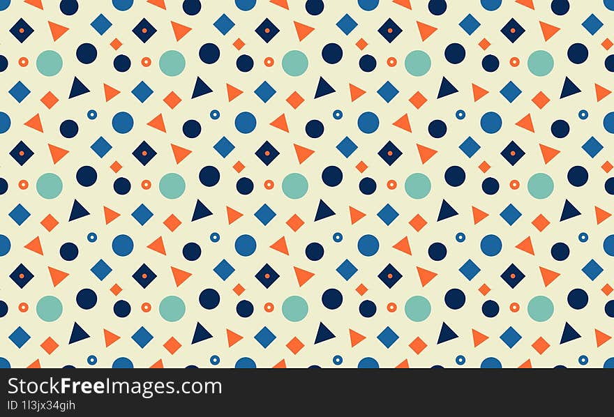 Bright Coastal - Fun and Vibrant Coastal Kids Design with Seamless Geometric Patterns and Background