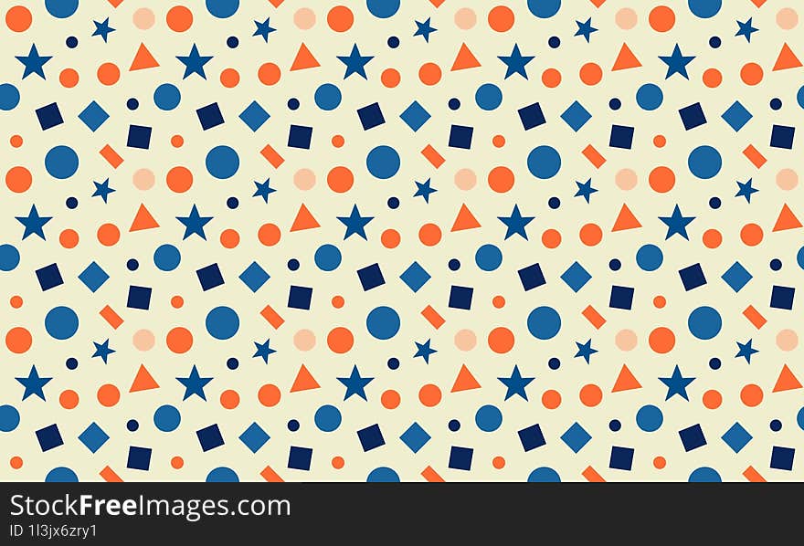 Bright Coastal - Fun and Vibrant Coastal Kids Design with Seamless Geometric Patterns and Background