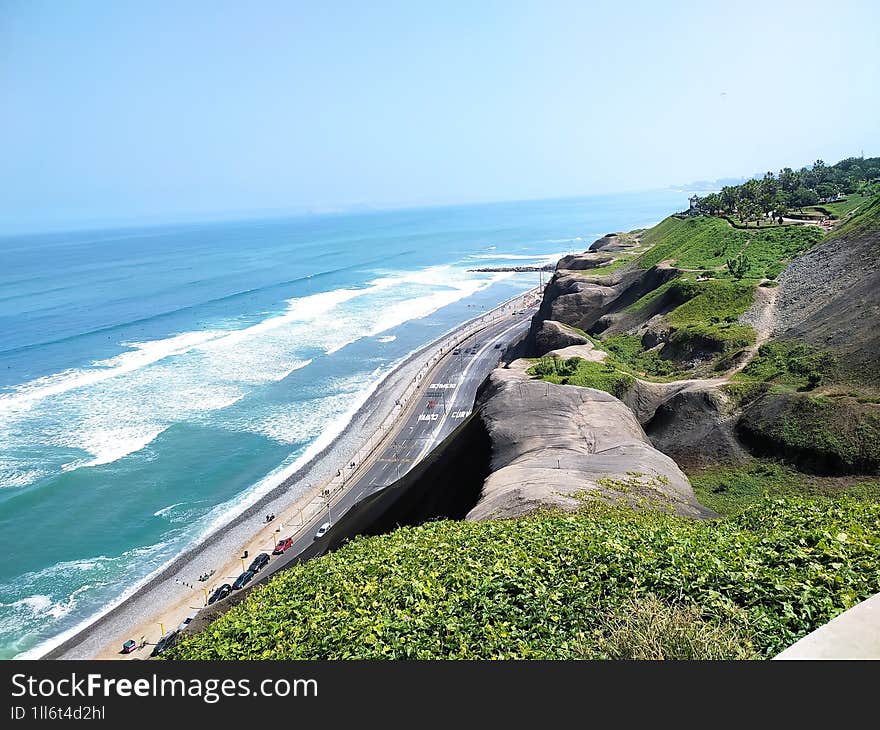 Cliff landscape with sea view