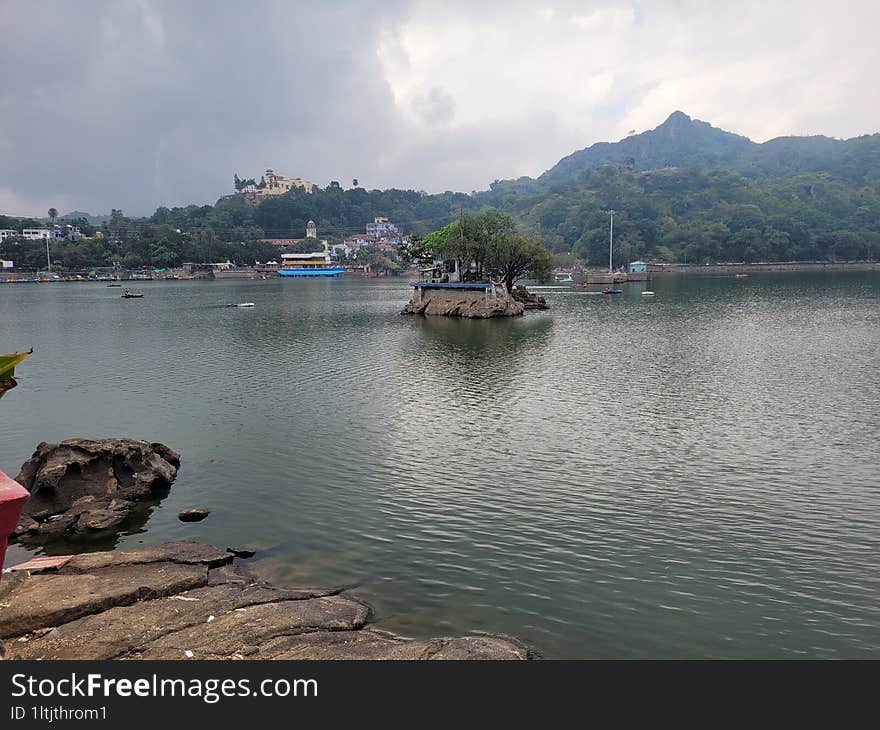 Nakki Lake and mountains and Between Cloud.