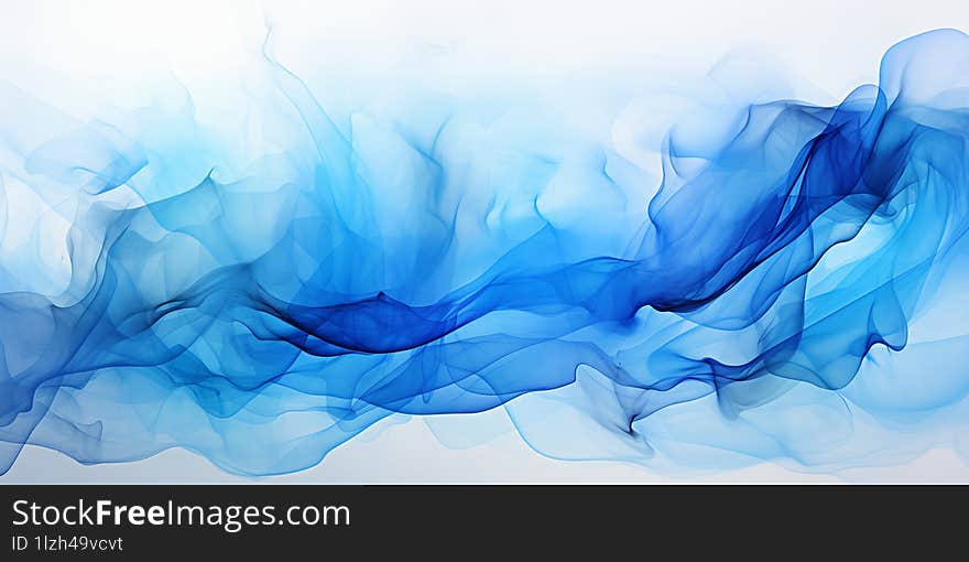 Soothing gradients of serene blue hues and delicate, wave-like brushstrokes define this minimalist watercolor painting. The harmonious composition and versatile, high-resolution design create a visually captivating work that would be an excellent choice for use in tranquil, nature-inspired banners, blogs, design, invitations, and cards.