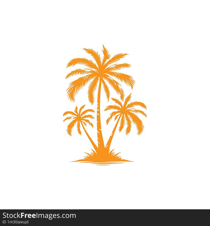 Palm tree silhouette design for donation. Generative AI.